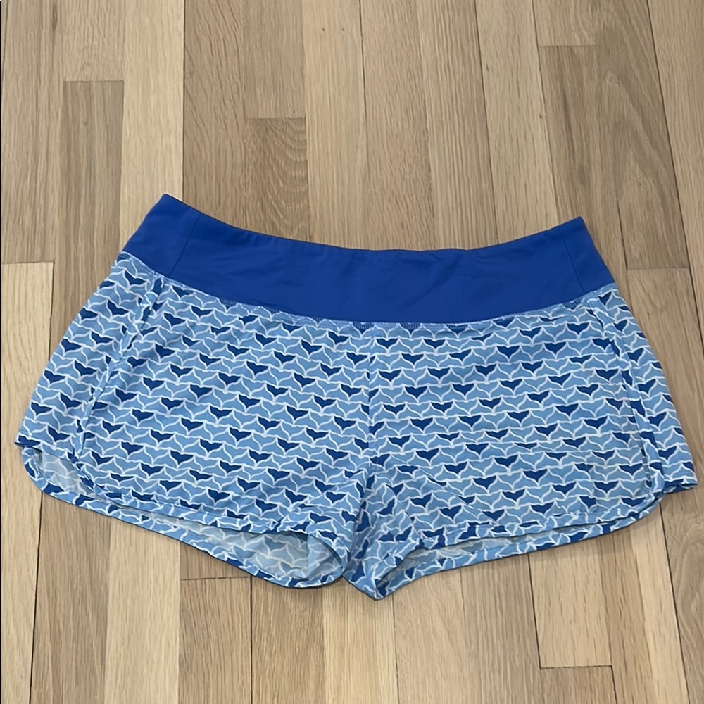 Blue Patterned Women's Shorts